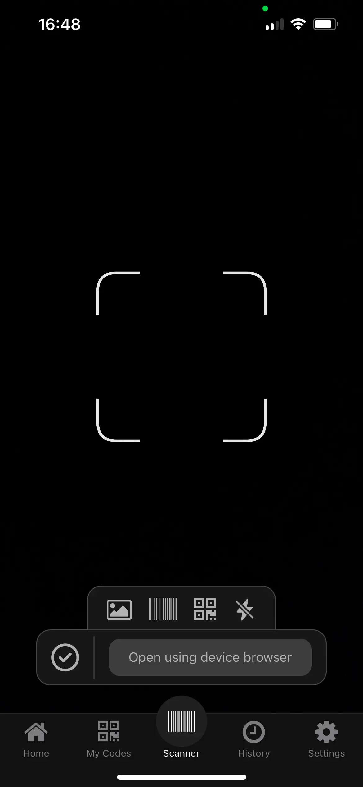 Screenshot of application