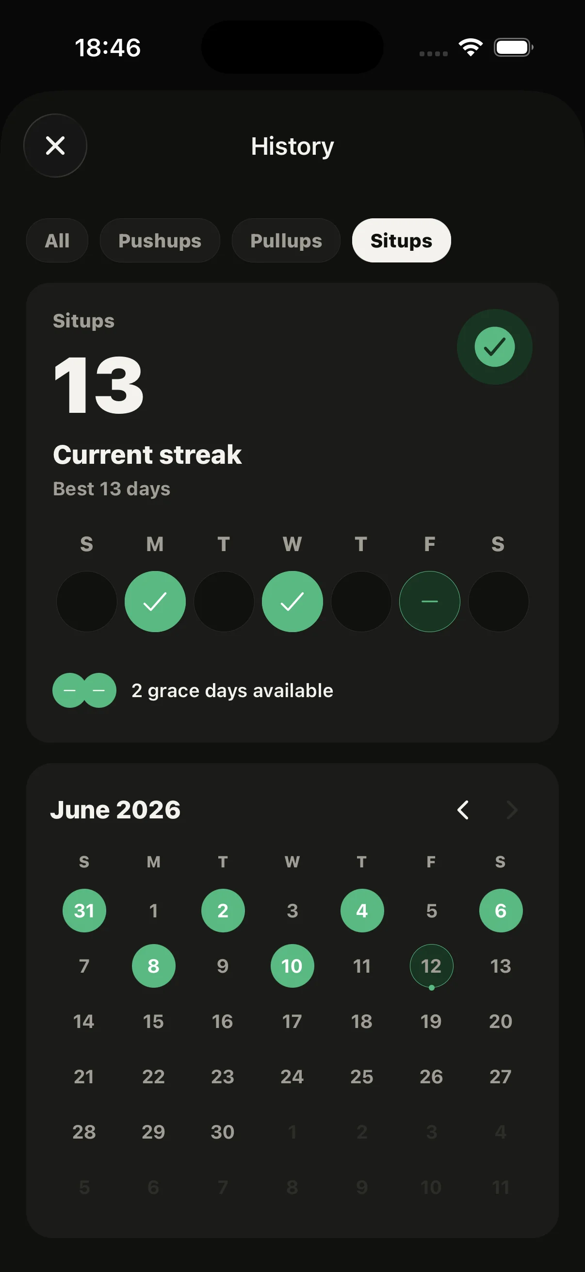 Screenshot of application