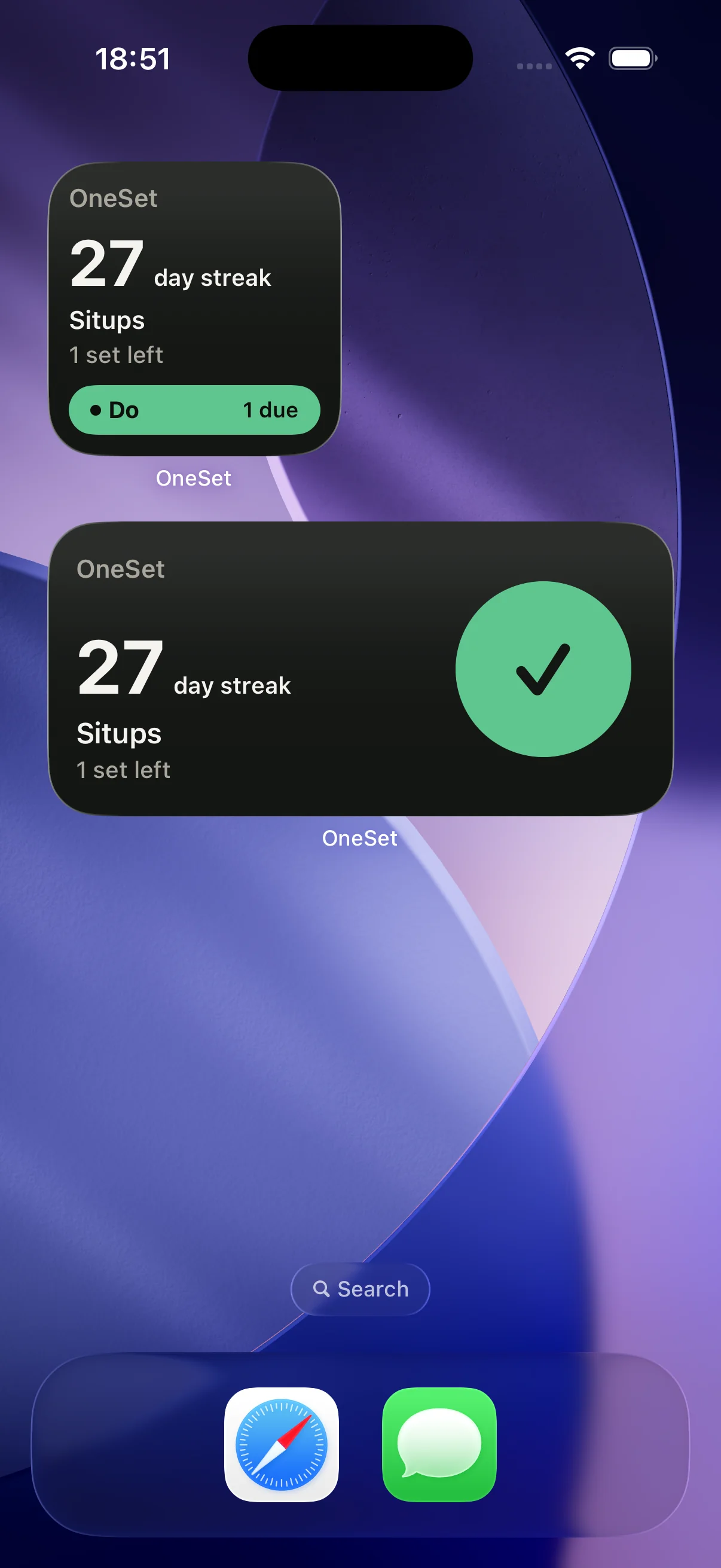 Screenshot of application