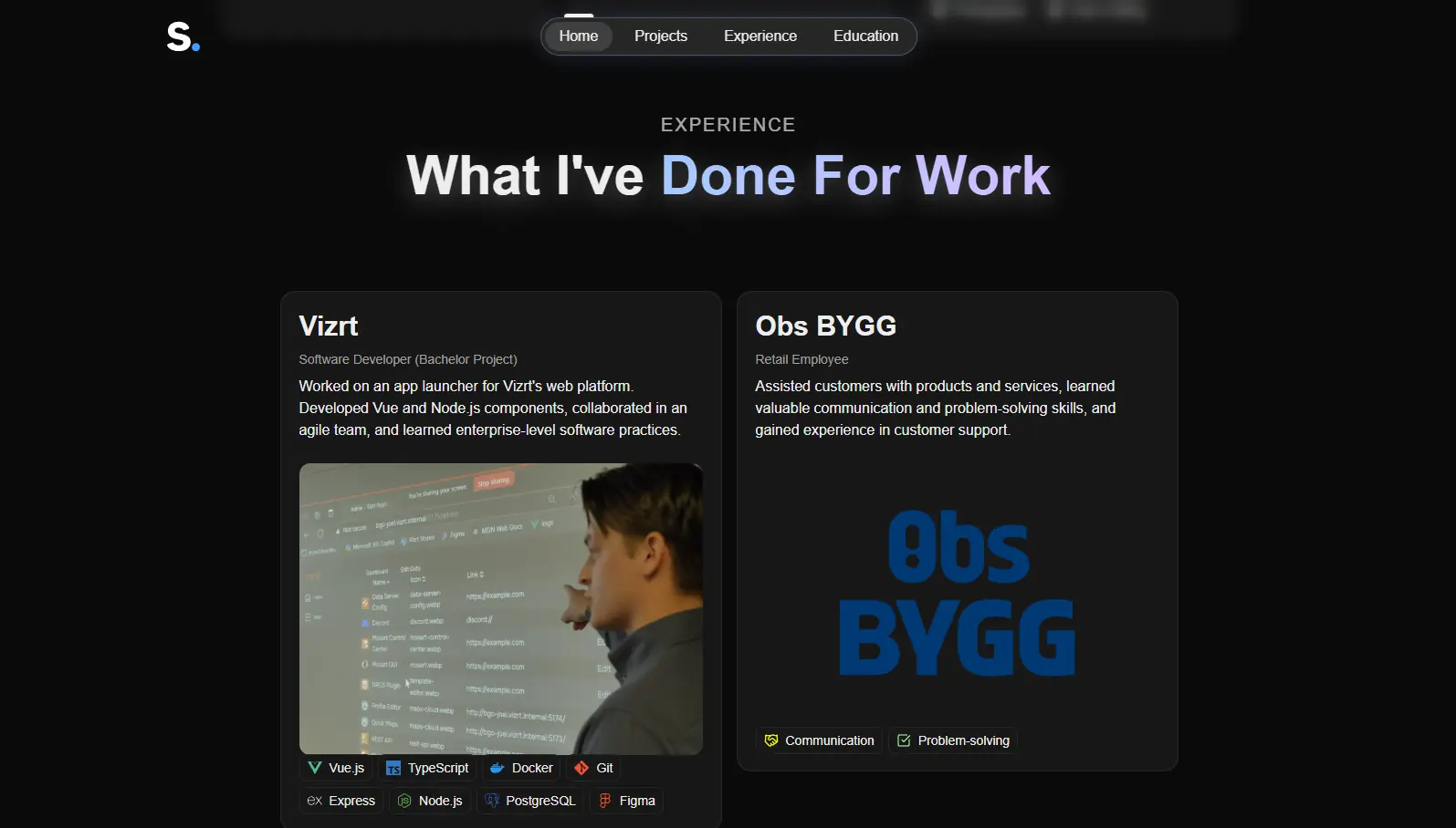 Screenshot of application